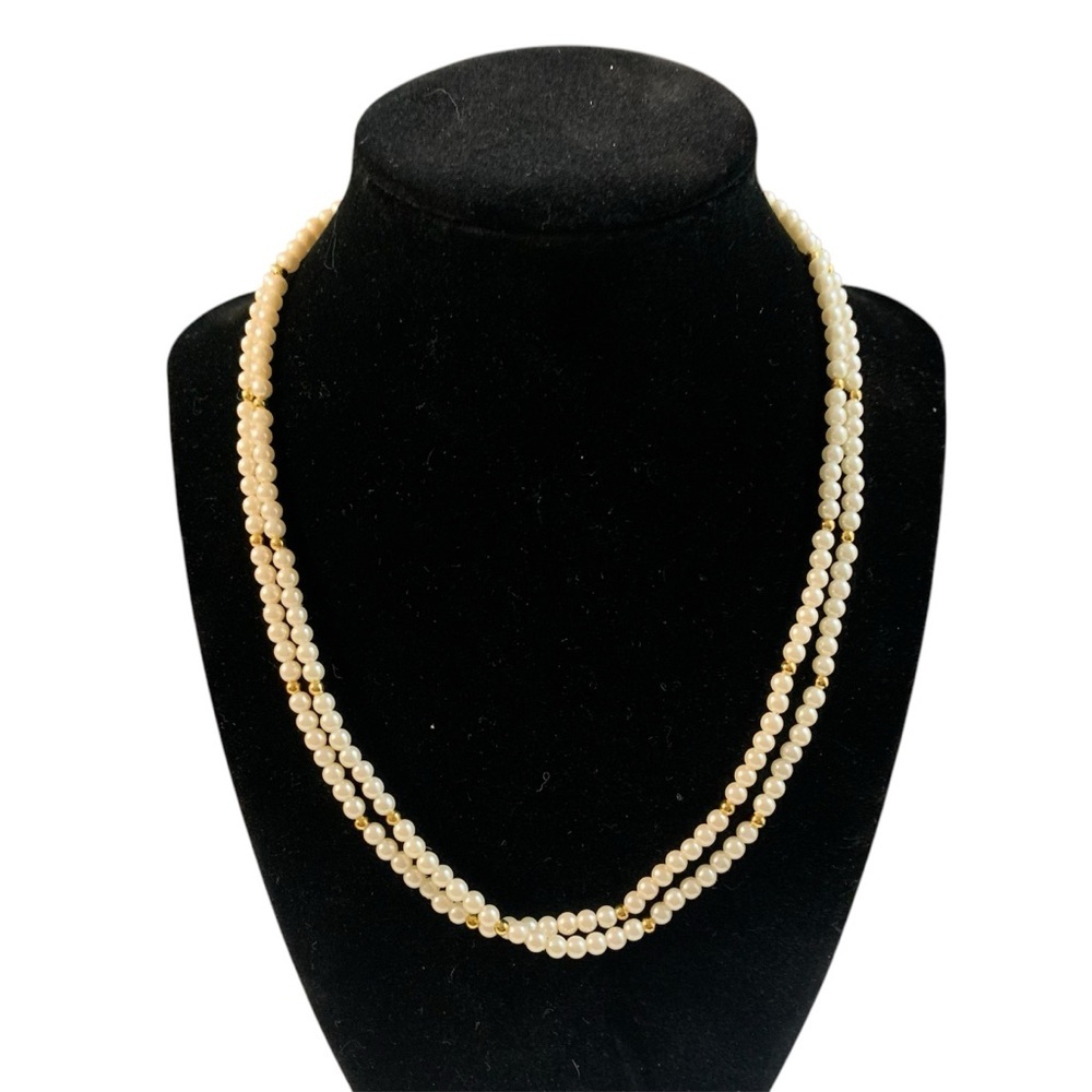 Avon Faux Pearls by the Yard Beaded Necklace 36” NIB